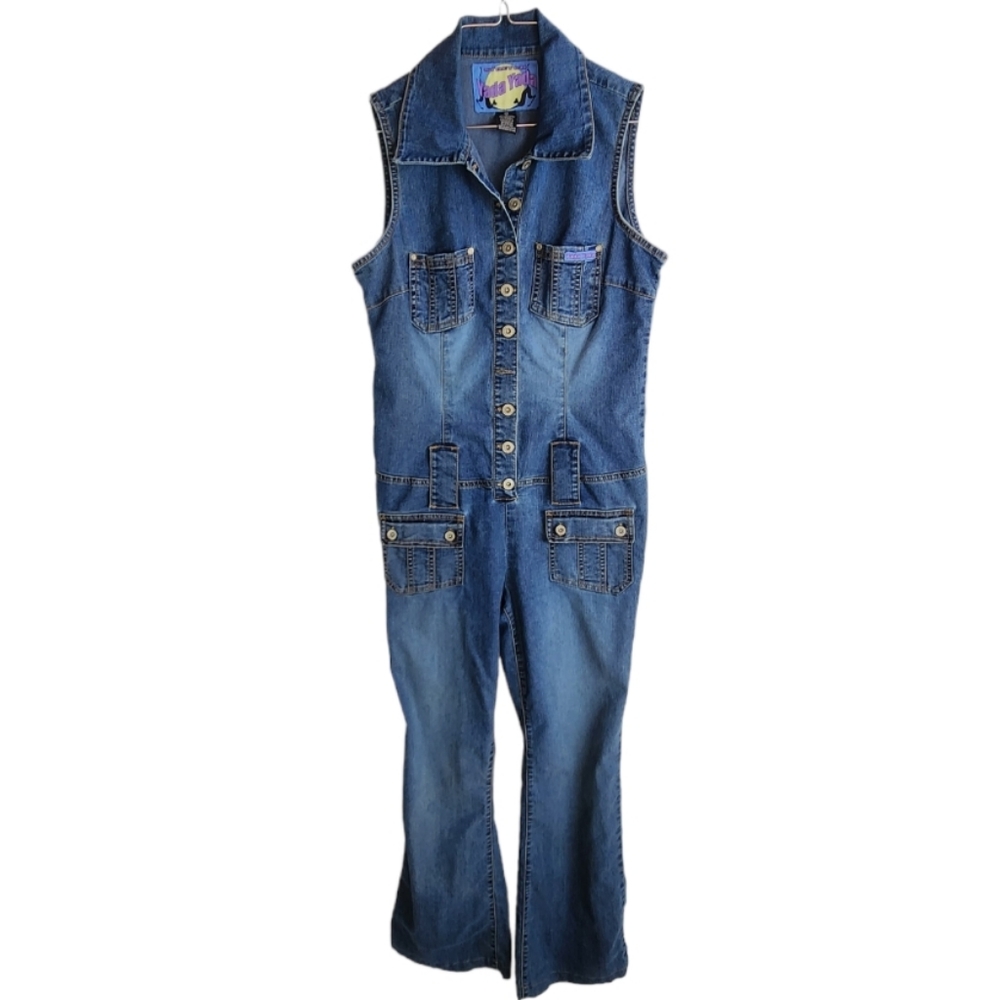 Yada Yada Stretch Denim Jean Jumpsuit, Sz Medium